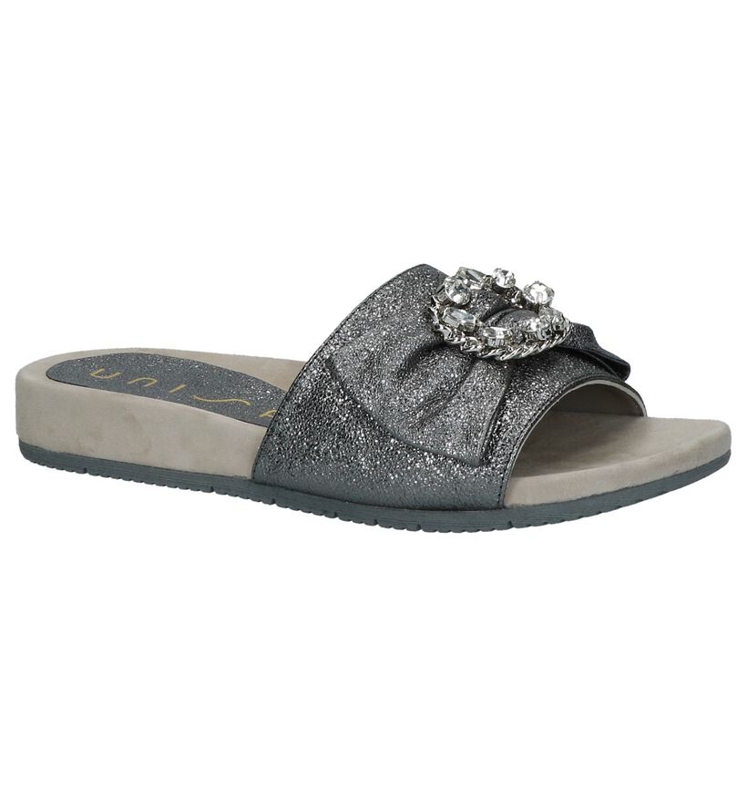 Zilveren Elegante Slippers Unisa Codeo in leer (218824)