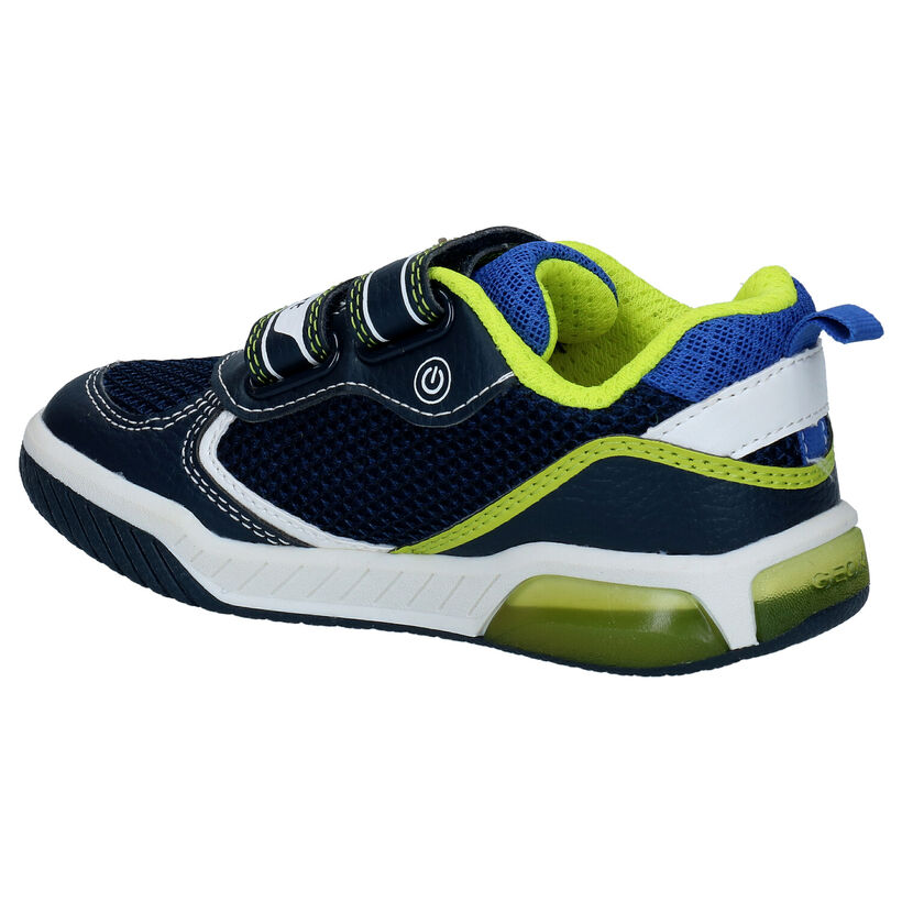 Geox Inek Chaussures à velcro en Bleu en simili cuir (287070)