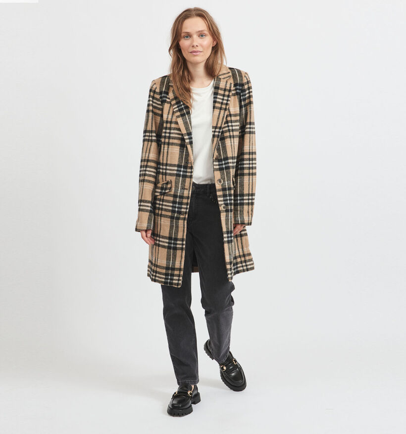 Vila Manteau en Beige/Noir (304952)