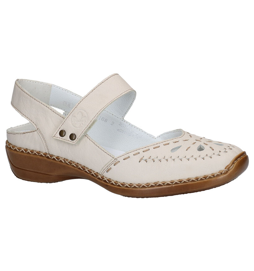 Rieker Beige Instappers in leer (306766)