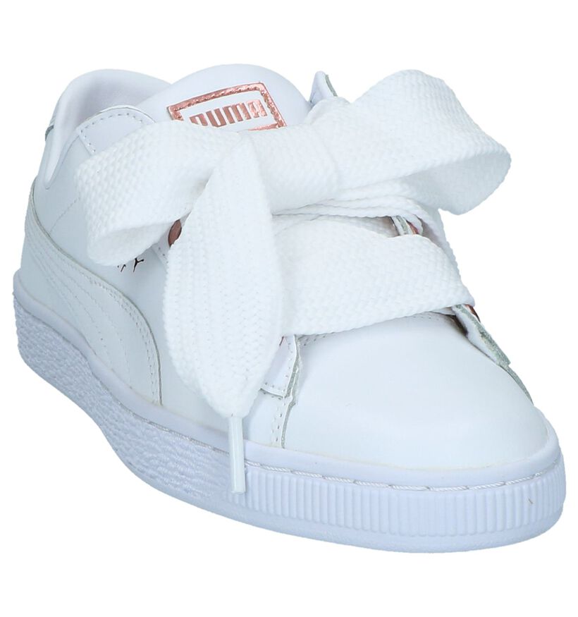 Puma Sneakers Wit met Strikken in leer (221666)