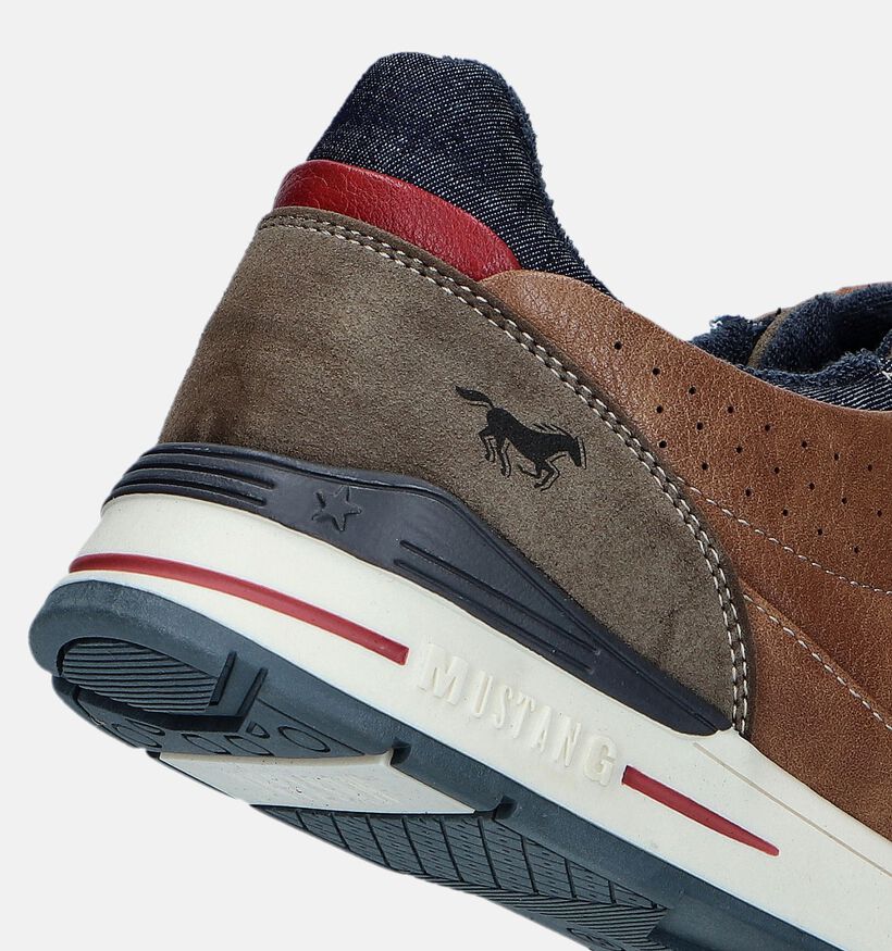Mustang Chaussures à lacets en Cognac pour hommes (345482)