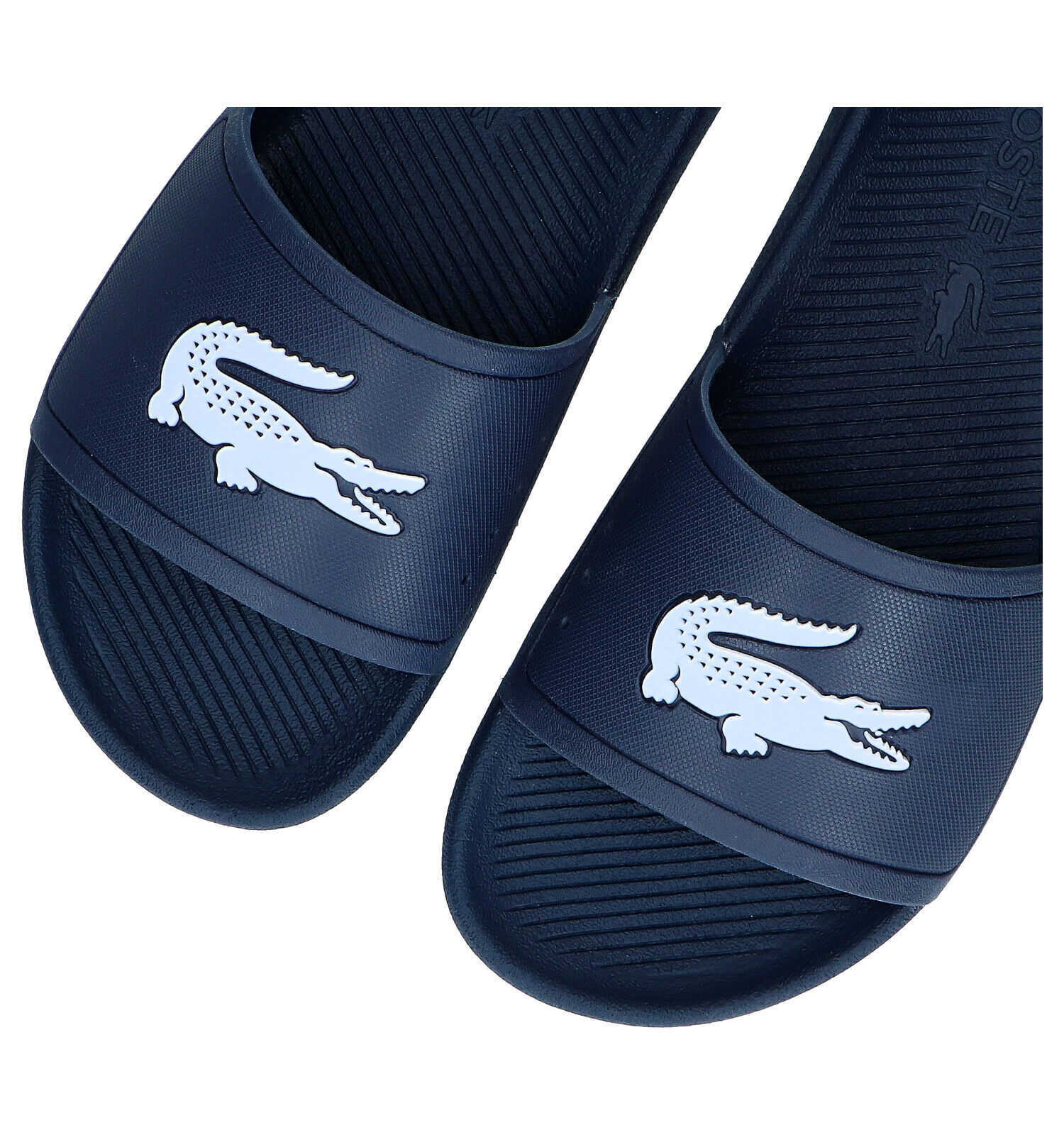 Lacoste Croco Slide Nu pieds en Bleu Hommes Nu pieds en ligne sur TORFS.BE