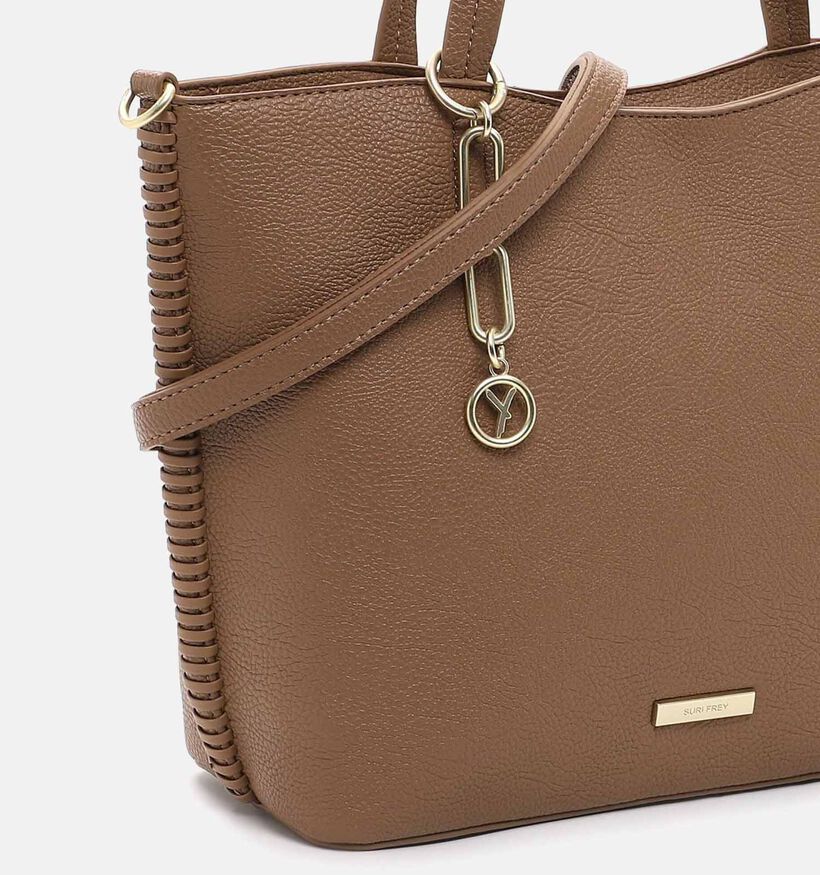 Suri Frey Daggy Cabas avec femeture éclair en Taupe pour femmes (347921)