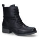 Rieker Boots à lacets en Noir pour femmes (312343) - pour semelles orthopédiques