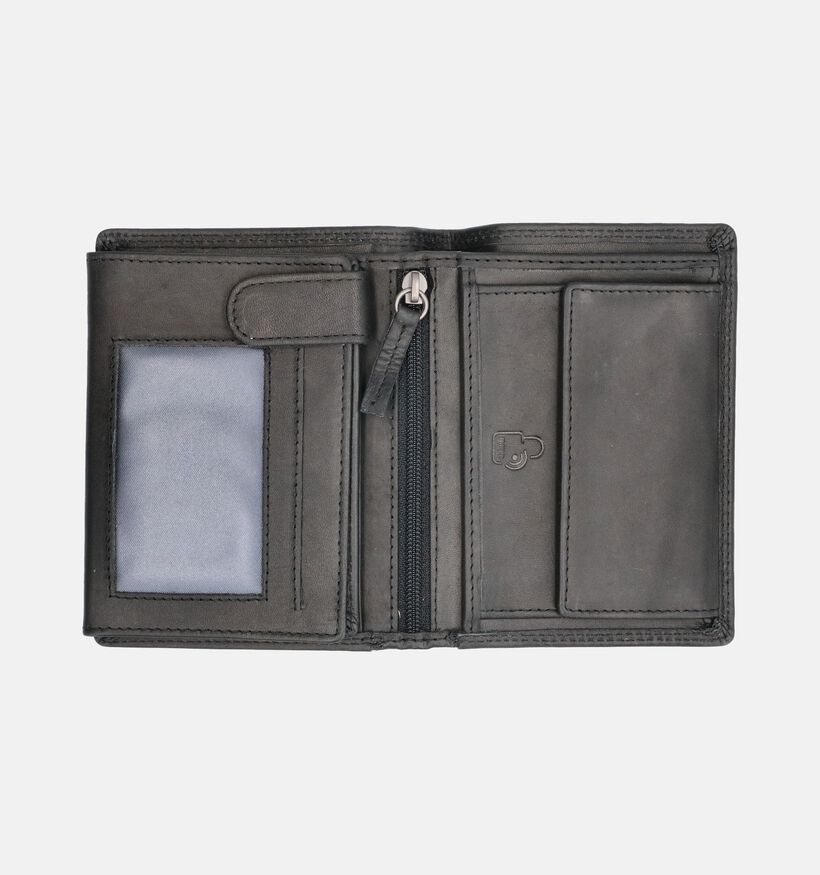 Euro-Leather Porte-monnaie en Noir pour hommes (381377)