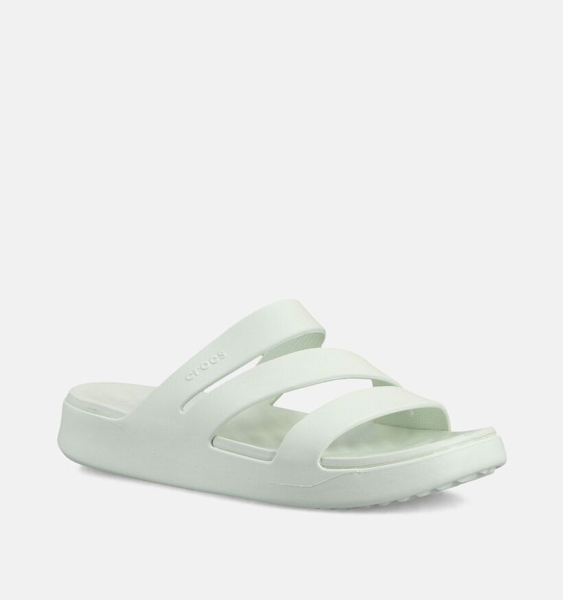 Crocs Getaway Strappy Claquettes en Vert pour femmes (369982)