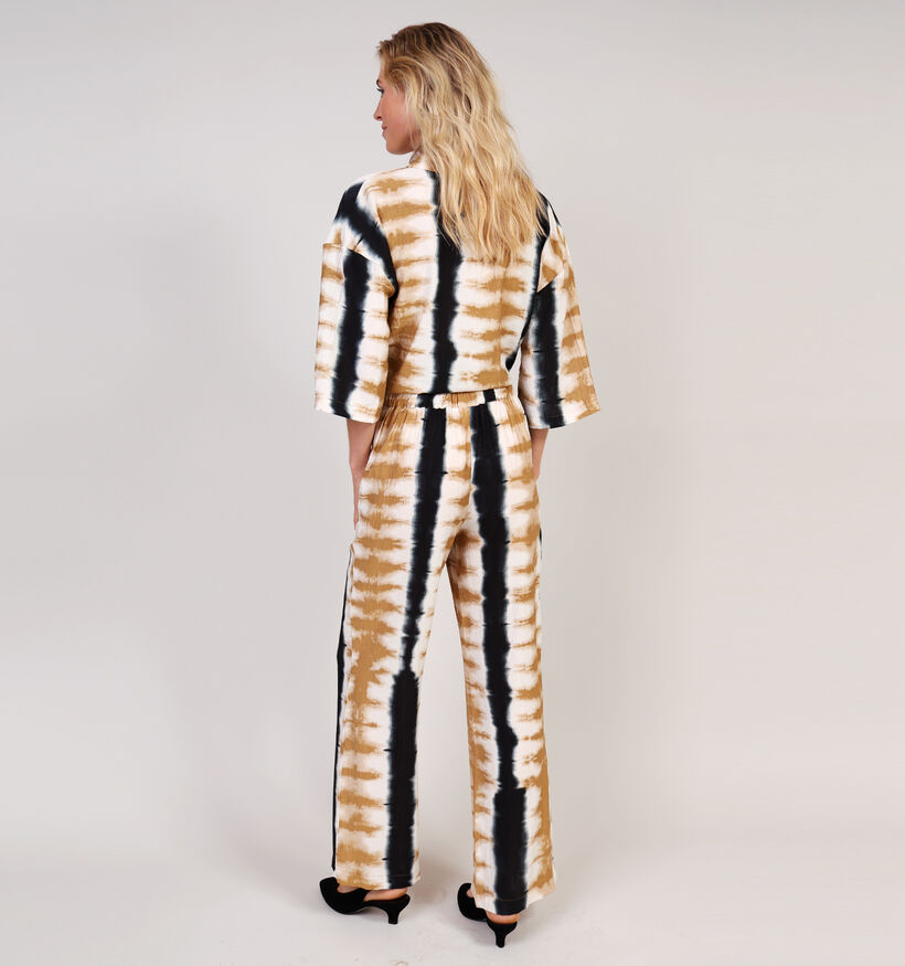 Vila Wrinkle Gele/Zwarte Broek voor dames (361348)