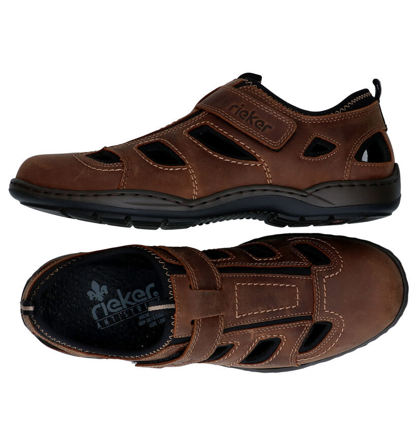 Rieker Bruine Sandalen in leer (287029)