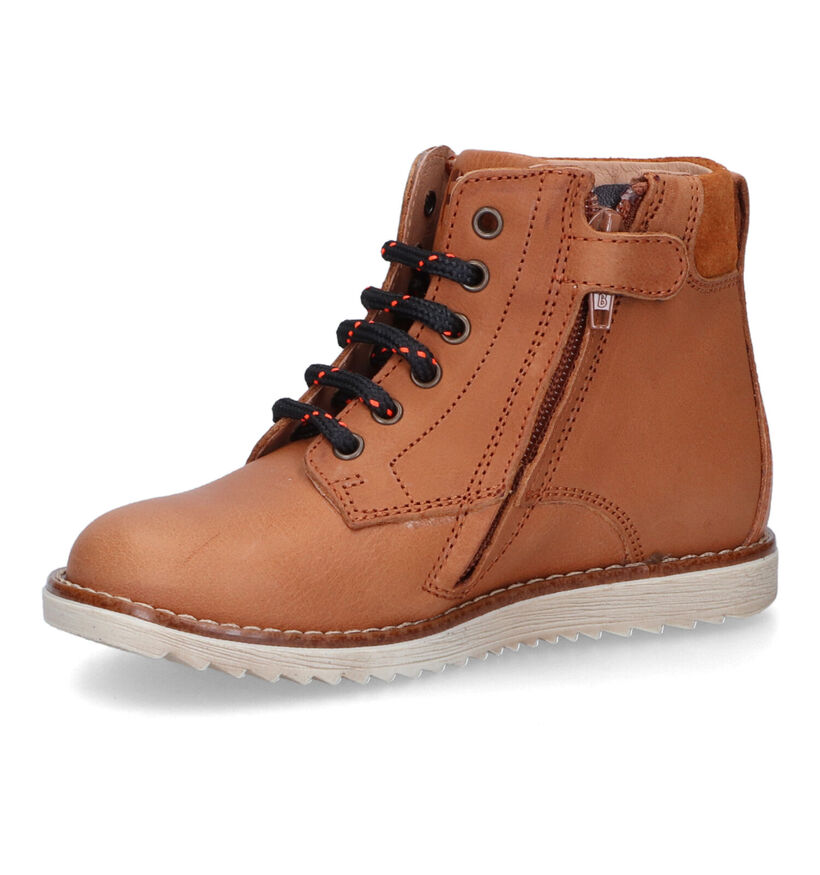 FR by Romagnoli Bottines robustes en Cognac pour garçons (314433) - pour semelles orthopédiques