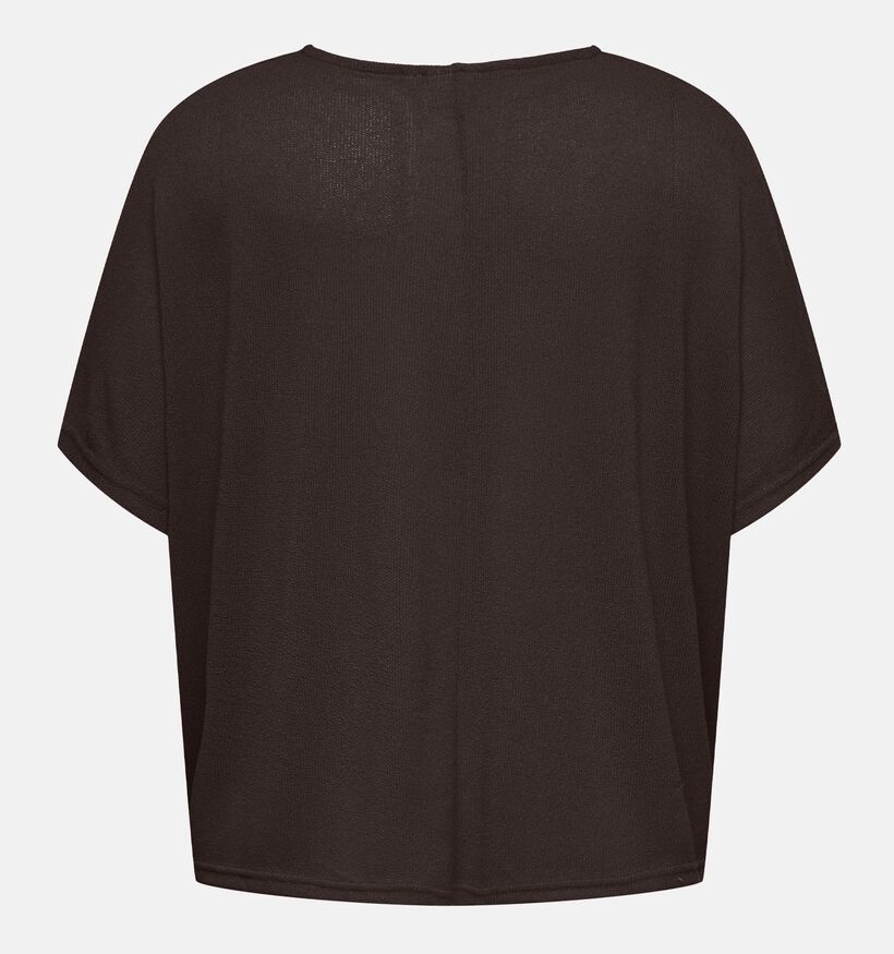 ONLY Carmakoma Tammi Donkerbruine T-shirt voor dames (381906)