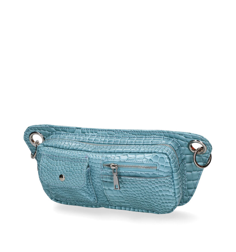 Hvisk Brillay Croco Vegan Sac porté croisé en Bleu en simili cuir (301350)