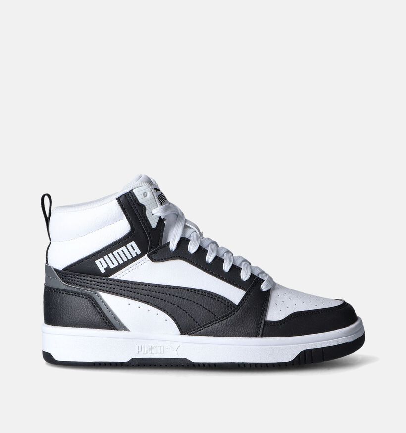 Puma Rebound v6 mid Baskets en Blanc pour filles, garçons (350368) - pour semelles orthopédiques