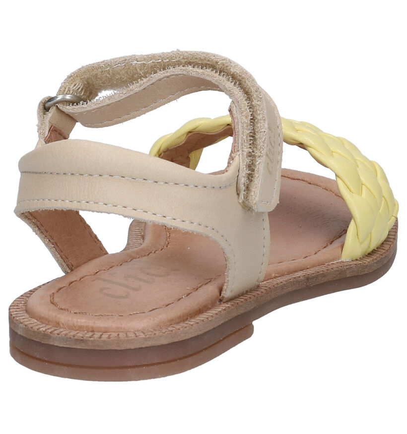 Clic! Gele Sandalen in leer (286068)