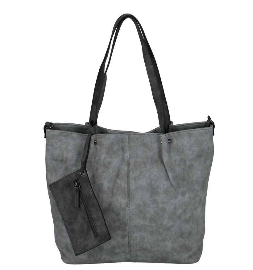 Emily & Noah Grijze Bag in Bag Shopper Tas in kunstleer (284365)