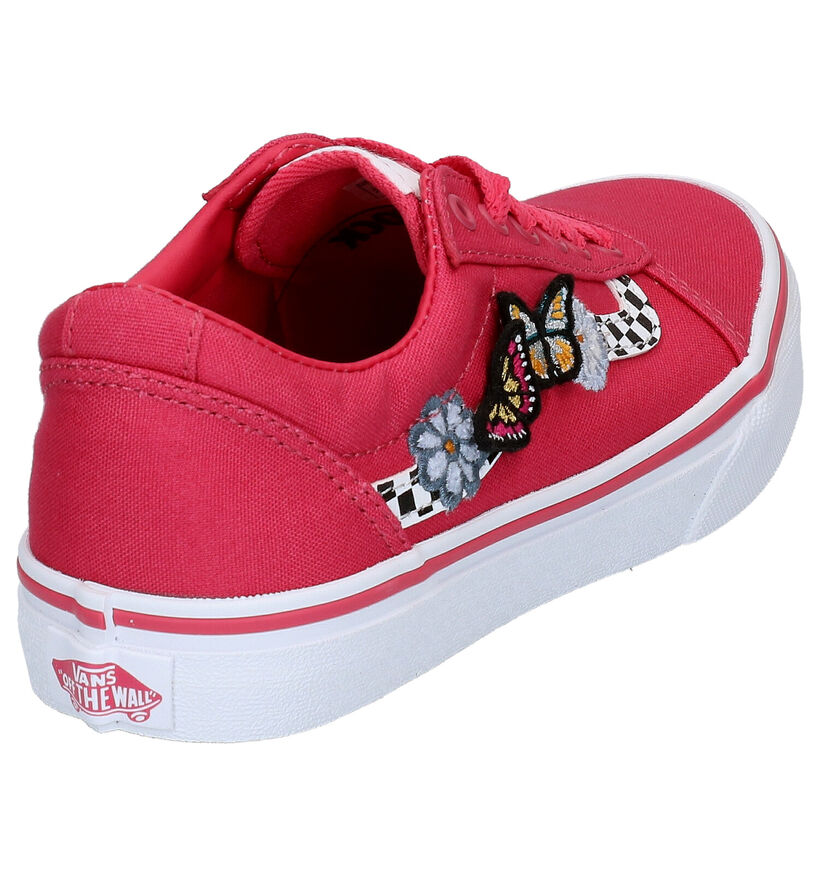 Vans Ward Roze Sneakers in stof (285715)