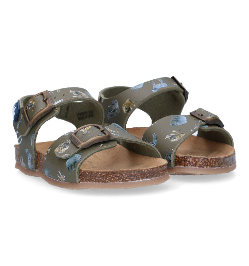 Kipling Safari Sandales en Vert kaki en cuir (324586)