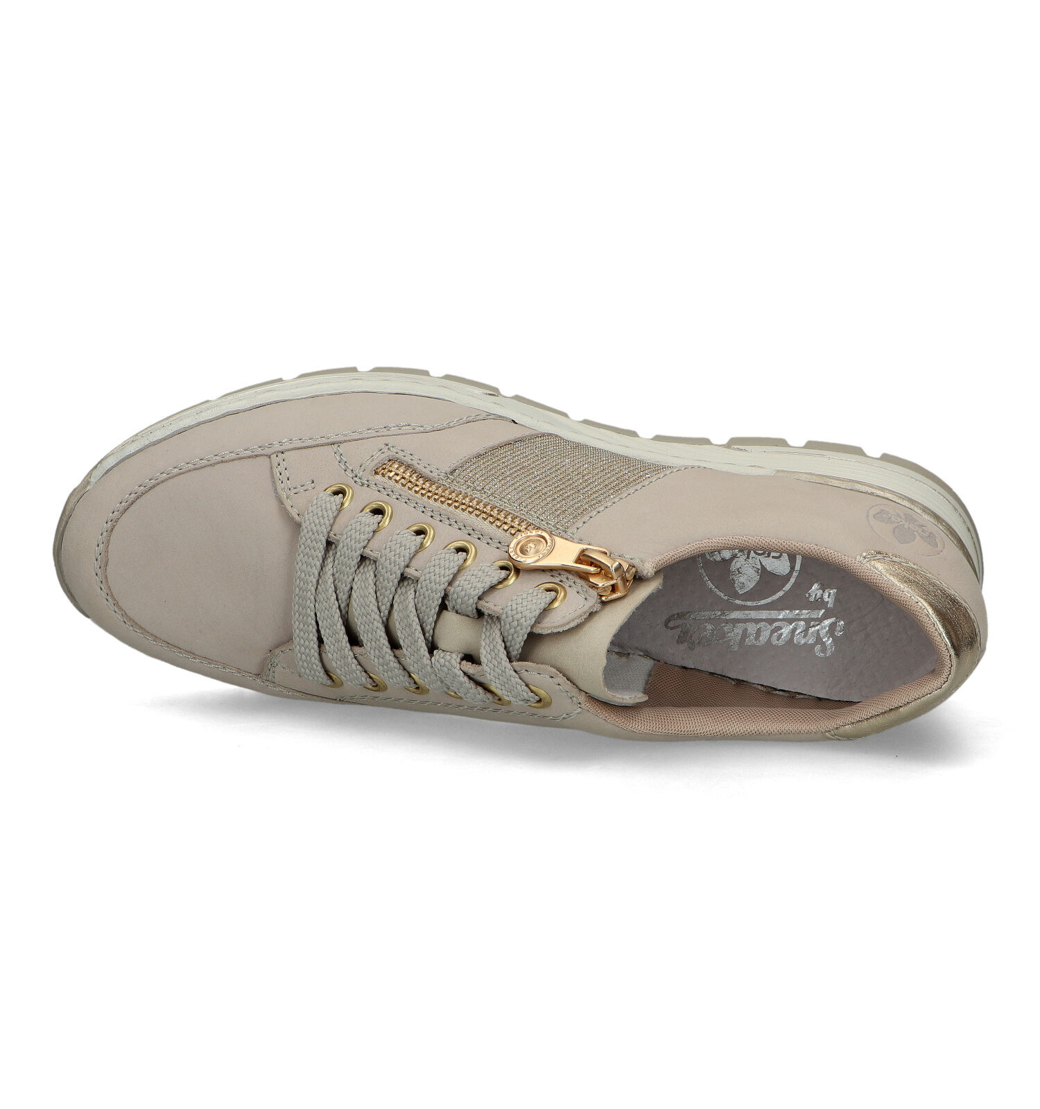 Rieker Traupe Sneakers met Sleehak Dames Sneakers Online op