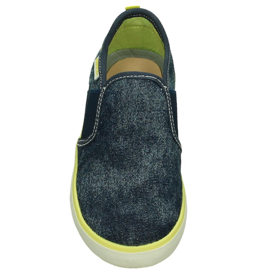 Geox Baskets slip-on en Bleu foncé en textile (190645)