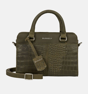Burkely Handtassen Zwart/Cognac/Groen