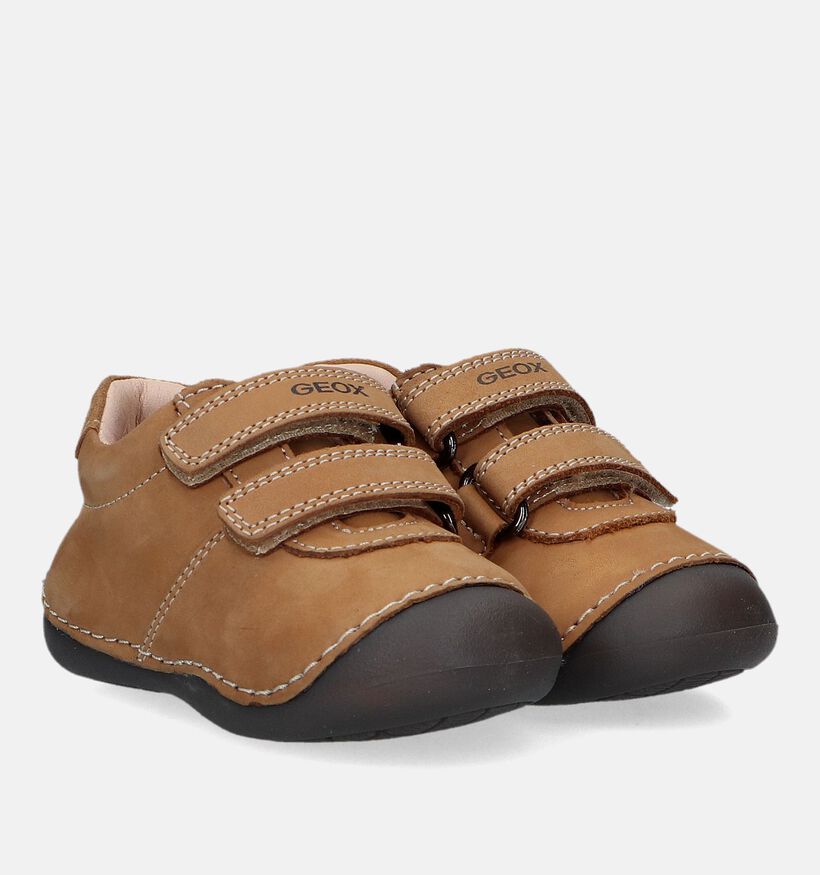 Geox Tutim Cognac Babyschoentjes voor jongens (329874) - geschikt voor steunzolen