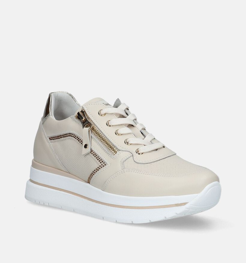 NeroGiardini Beige Sneakers voor dames (339530) - geschikt voor steunzolen