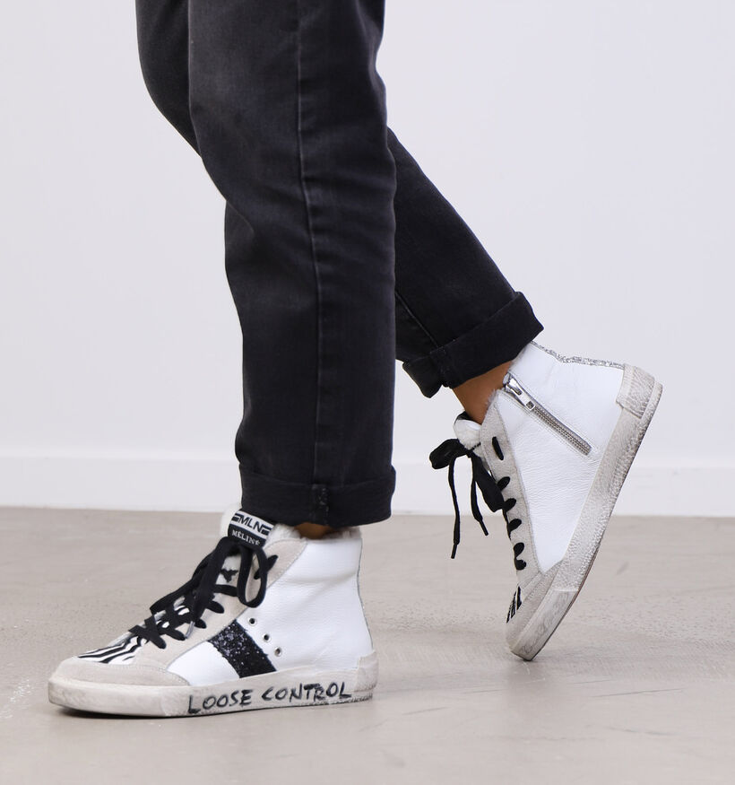 Méliné Witte Sneakers voor dames (297817) - geschikt voor steunzolen