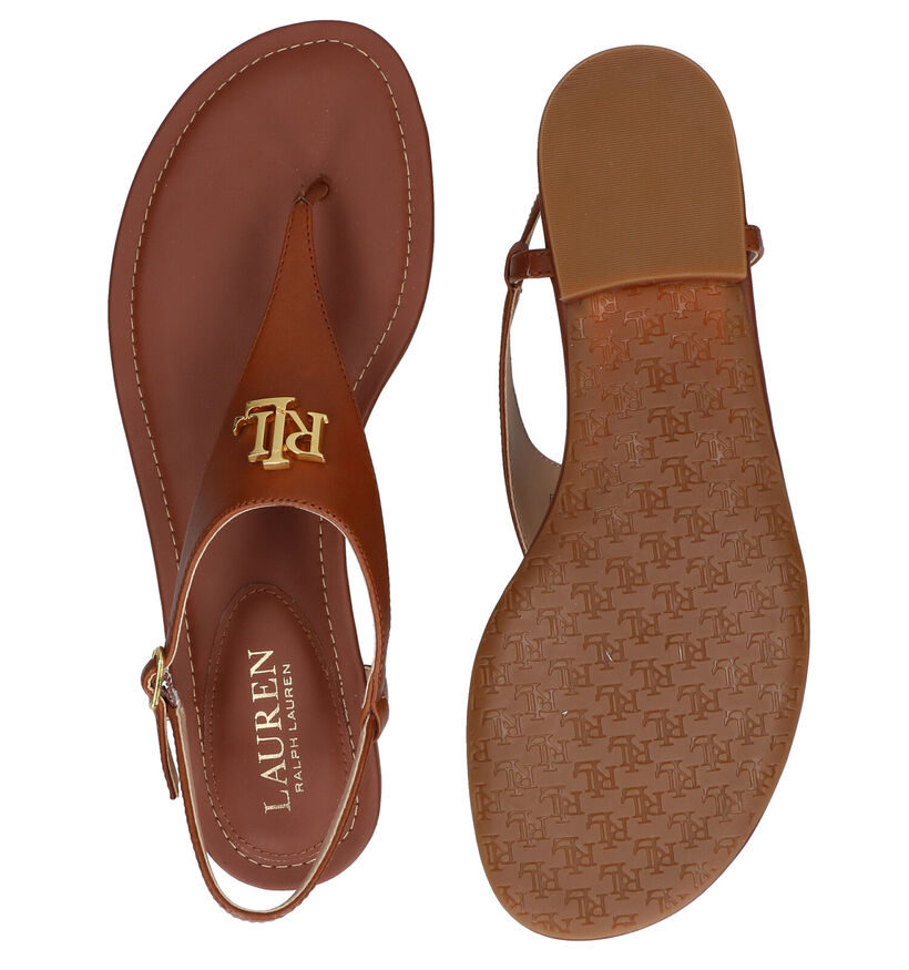 Lauren Ralph Lauren Ellington Cognac Sandalen in leer (291440)