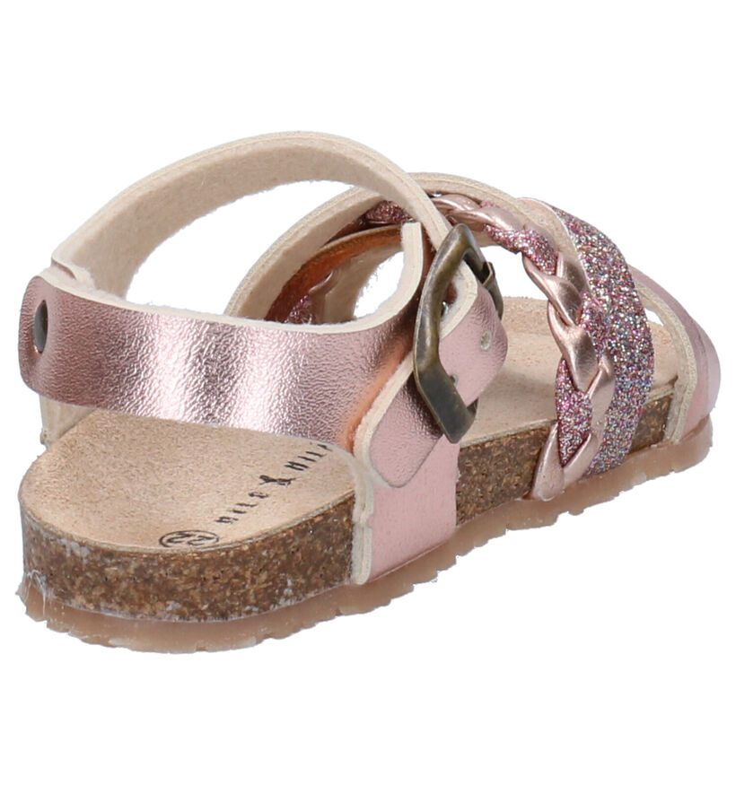 Milo & Mila Sandales en Or rose en simili cuir (272260)