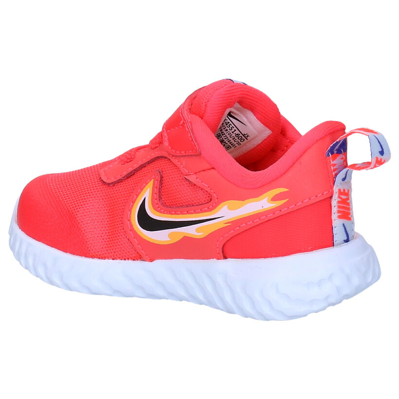 Nike Revolution Baskets pour bébé en Bleu en cuir (284482)