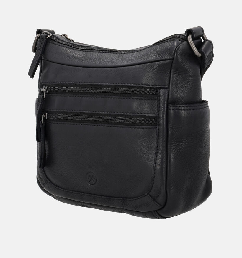 Hide & Stitches Sac port&eacute; crois&eacute; en Noir pour femmes (380963)