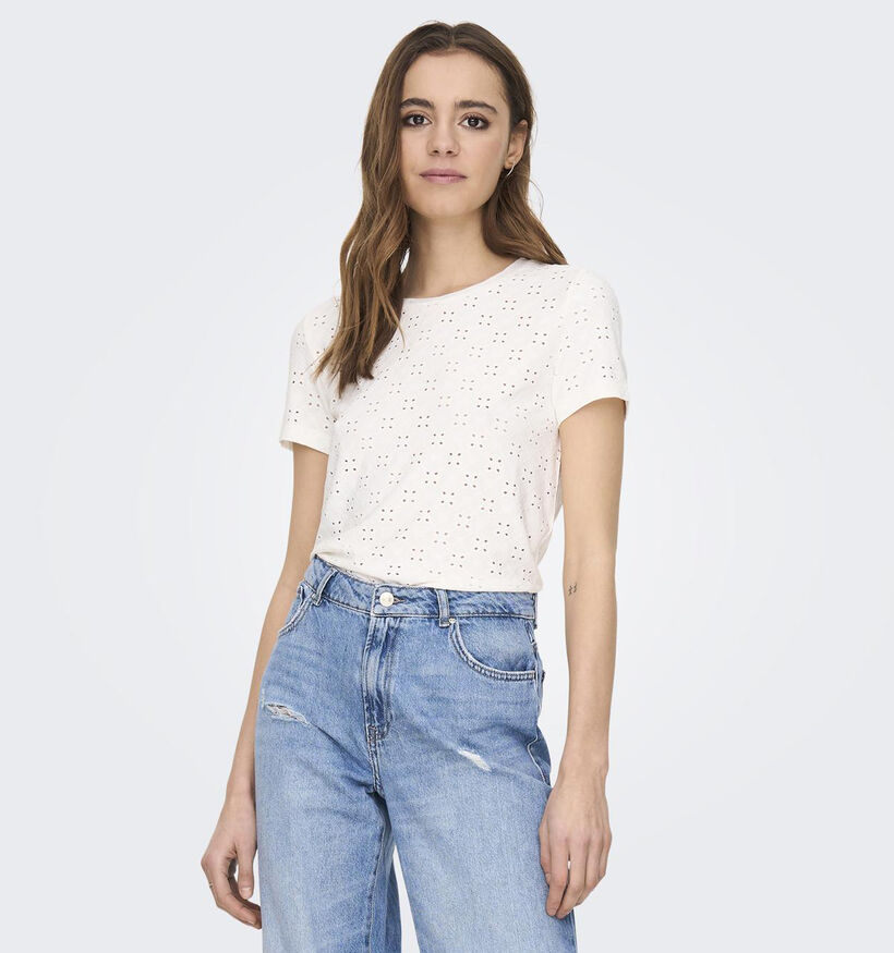 JDY Cathinka Wit T-shirt voor dames (351344)