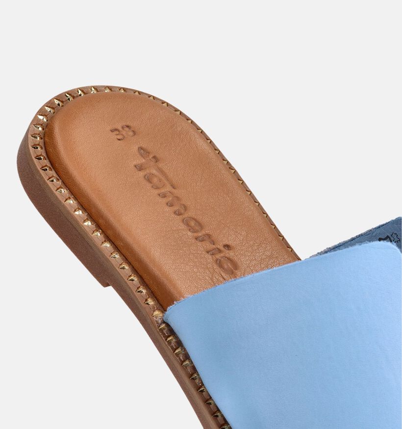 Tamaris Lichtblauwe Platte Slippers voor dames (371791)