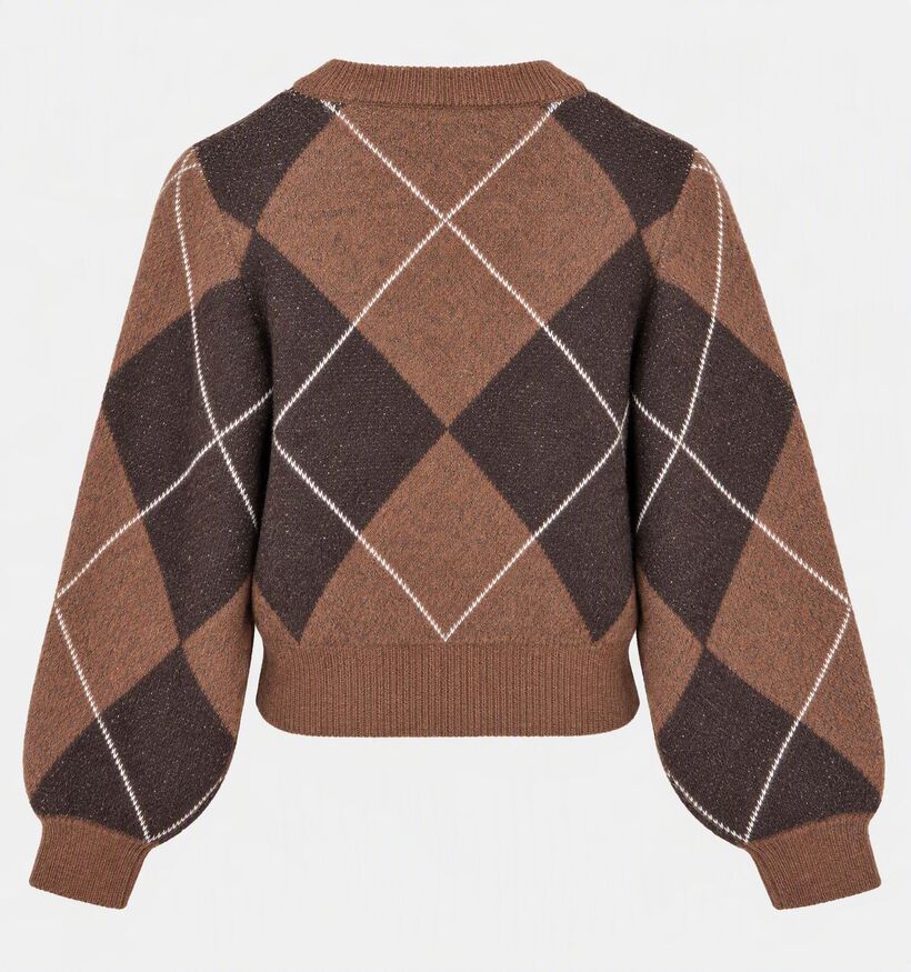Vero Moda Darla Donkerbruine Geruite Trui voor dames (379678)