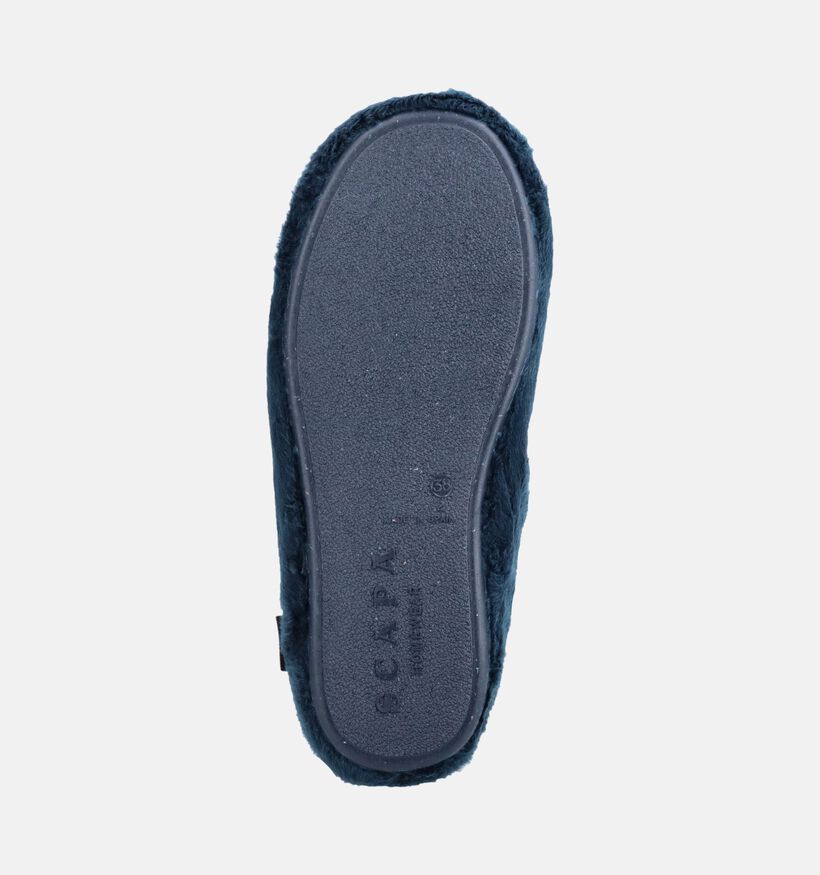 Scapa Donkerblauwe Open Pantoffels voor dames (380860) - geschikt voor steunzolen