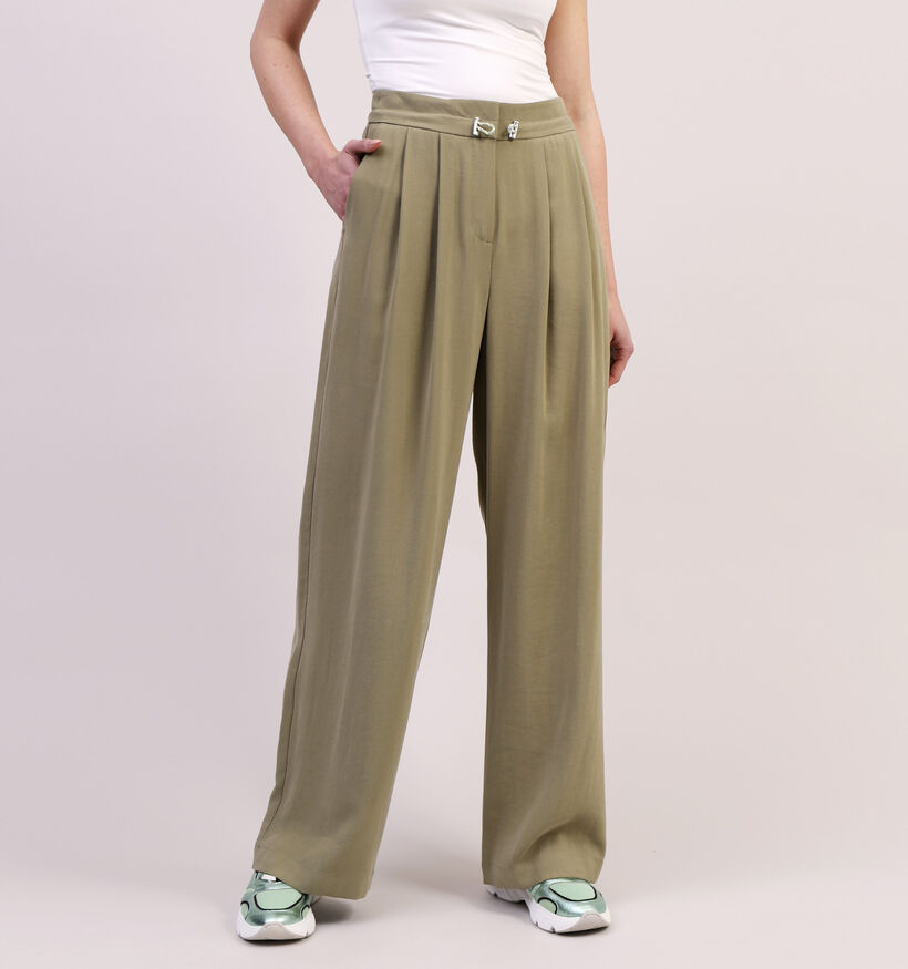 comma casual identity Pantalon large en Vert Kaki (327283)