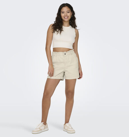 JDY Pantalons Noir/Beige