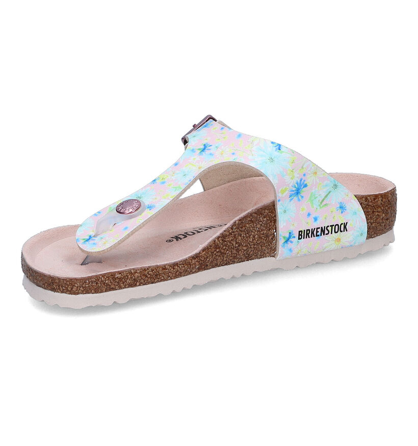 Birkenstock Gizeh Birko Flor Tongs en Or pour filles (338077)