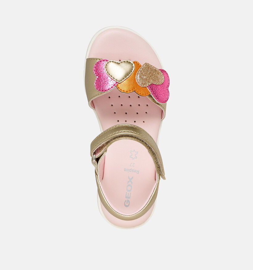 Geox J Joyfoot Sandales en Or pour filles (368878)