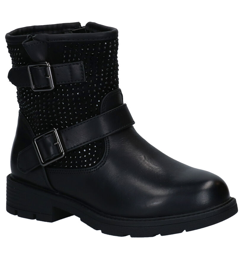 Milo & Mila Bottines robustes en Noir en simili cuir (282866)