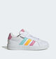 adidas Grand Court 3.0 Witte/Leopard Sneakers voor meisjes (366957) - geschikt voor steunzolen