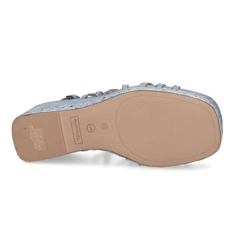 Tamaris Blauwe Sandalen met sleehak voor dames (325584)