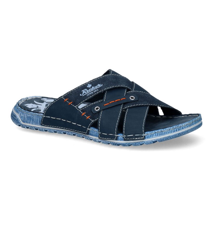 Rieker Blauwe Slippers in kunstleer (308588)