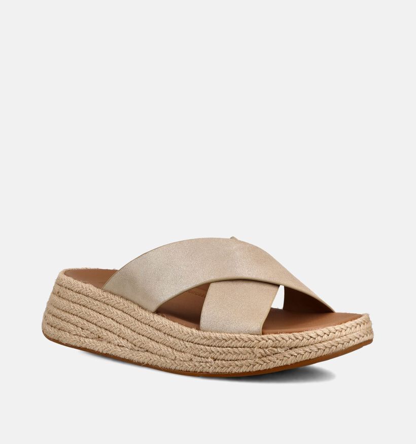 FitFlop Shimmersuede Gouden Slippers met Sleehak voor dames (368645)