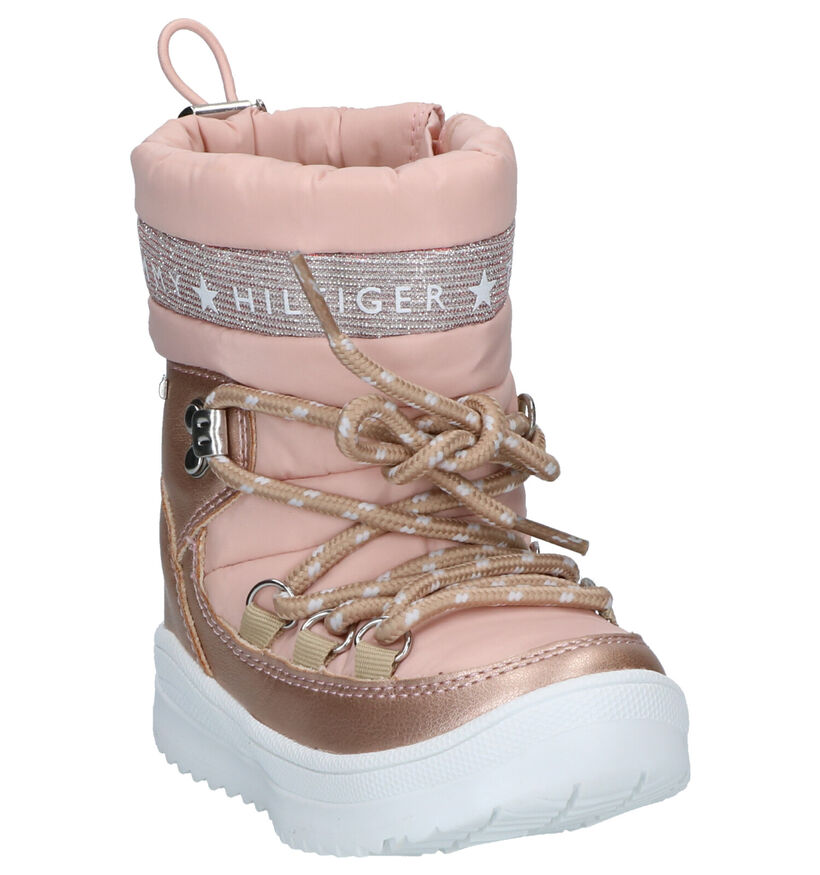 Tommy Hilfiger Bottes de neige en Or rose en simili cuir (256957)