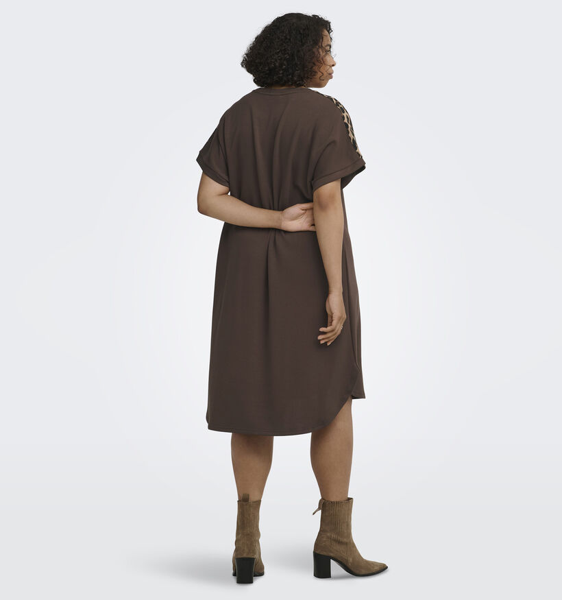 ONLY Carmakoma Lise Bruine Midi-Jurk voor dames (378393)