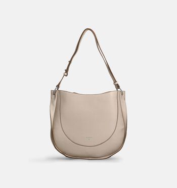 Crinkles Schoudertassen Beige/Cognac