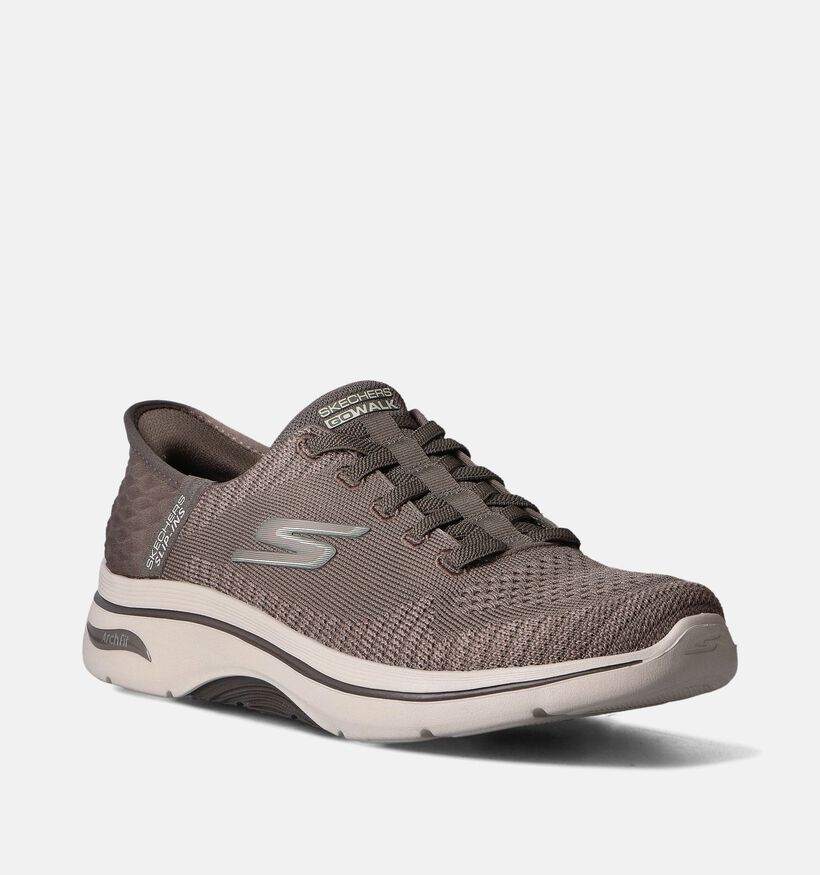 Skechers Go Walk Arch Fit 2.0 Taupe Sneakers voor heren (365681) - geschikt voor steunzolen