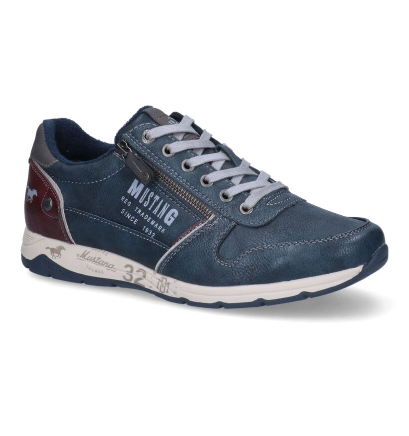 Mustang Chaussures à lacets en Bleu foncé pour hommes (329592) - pour semelles orthopédiques