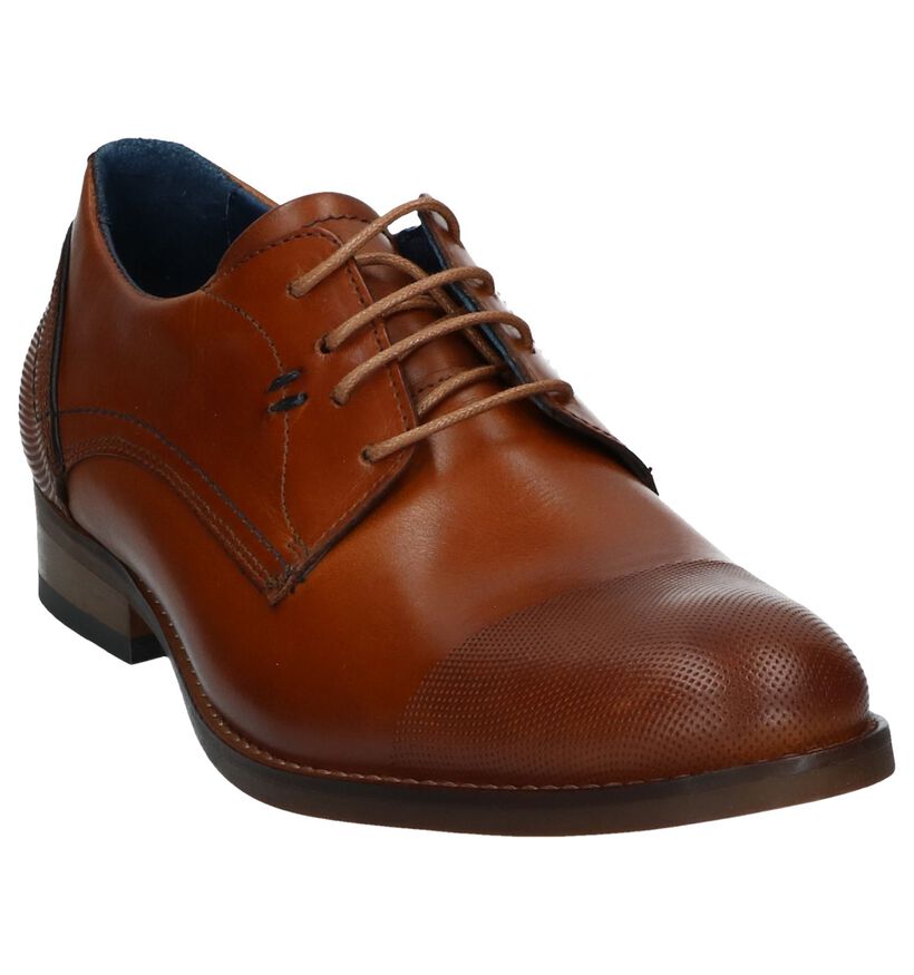 Cognac Geklede Schoenen Via Borgo By Torfs Berto in leer (250761)